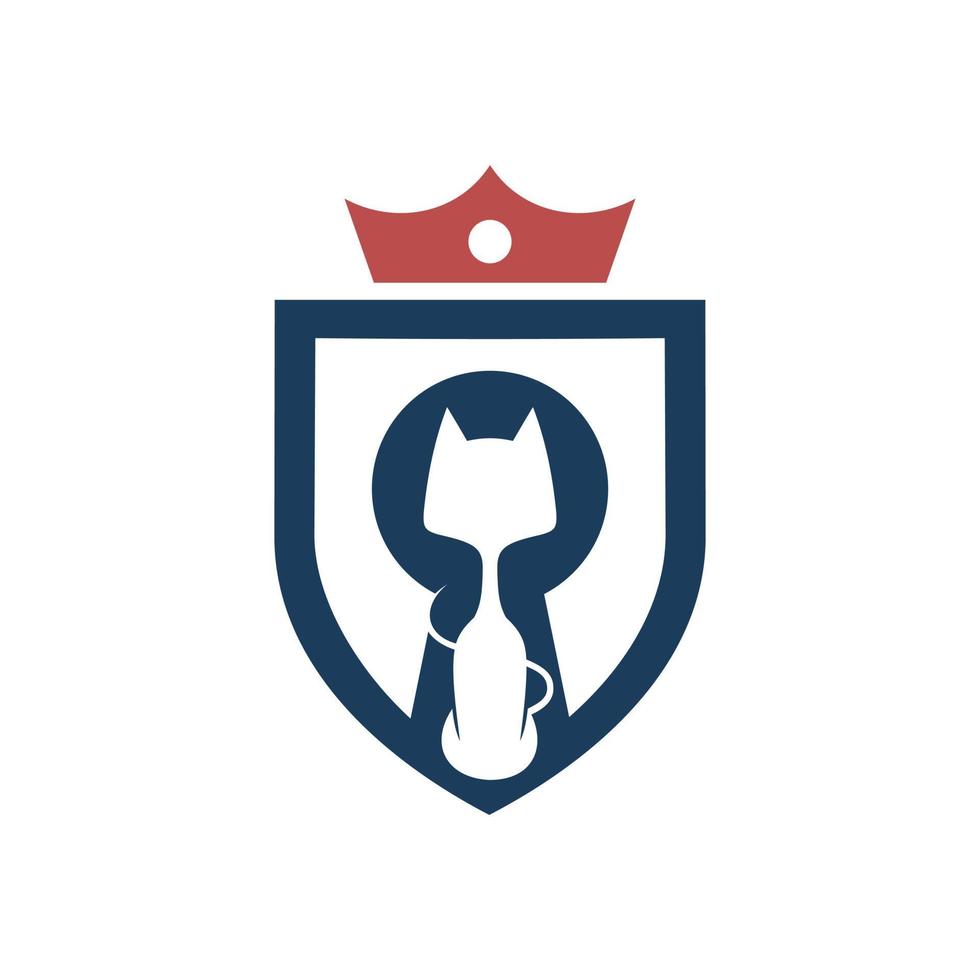 Shield with keyhole combination logo design concept. Vector illustration
