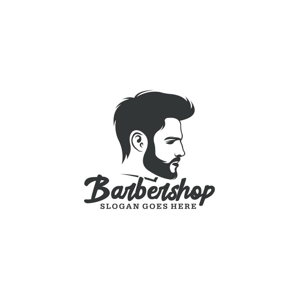 Vintage Barbershop Logo Vector Template