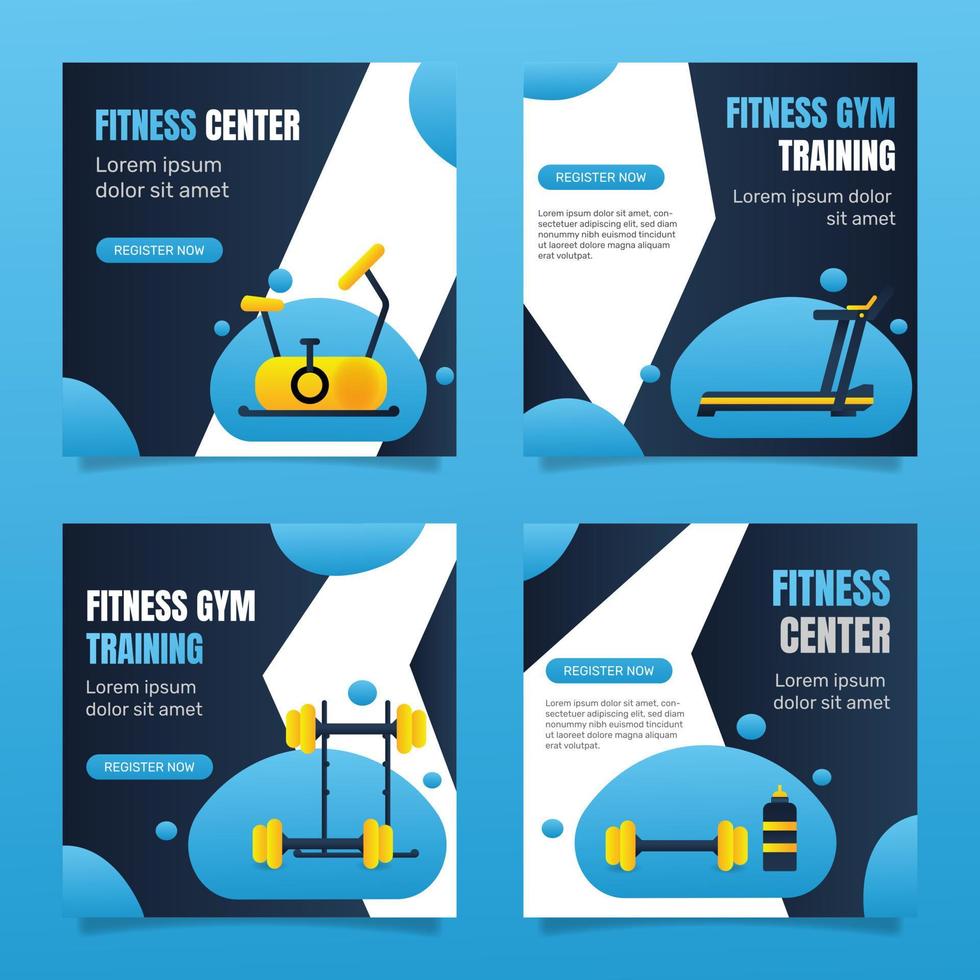 diseño de plantilla de gimnasio de fitness. - vectores. vector