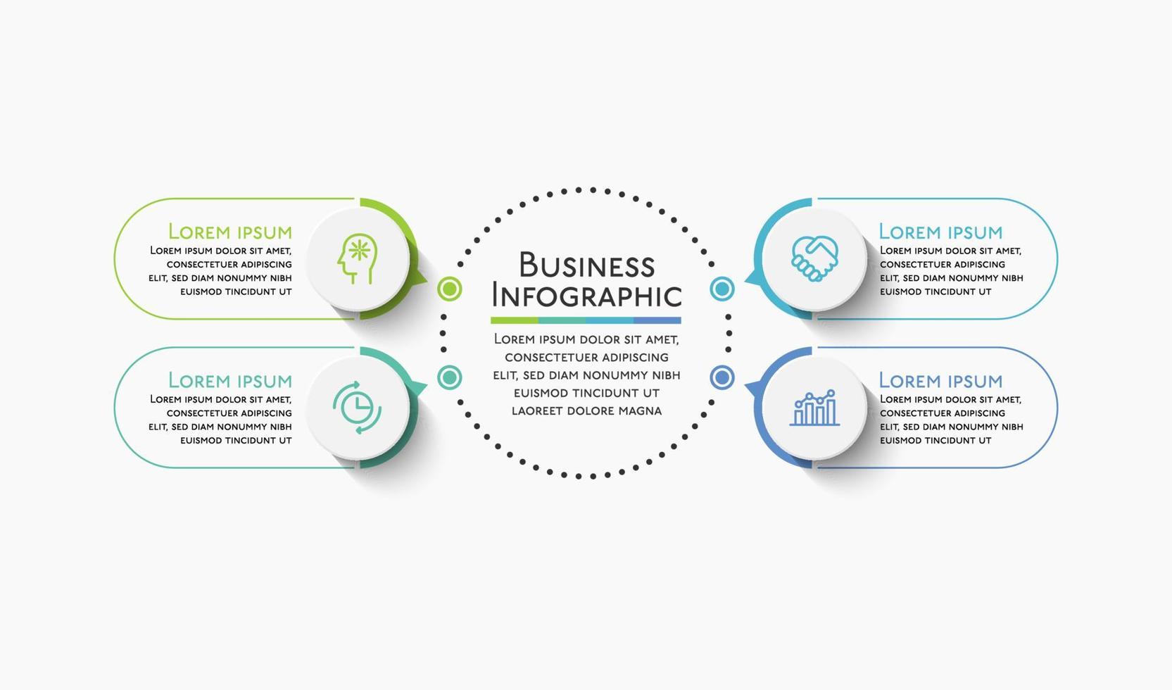 Presentation business infographic template vector