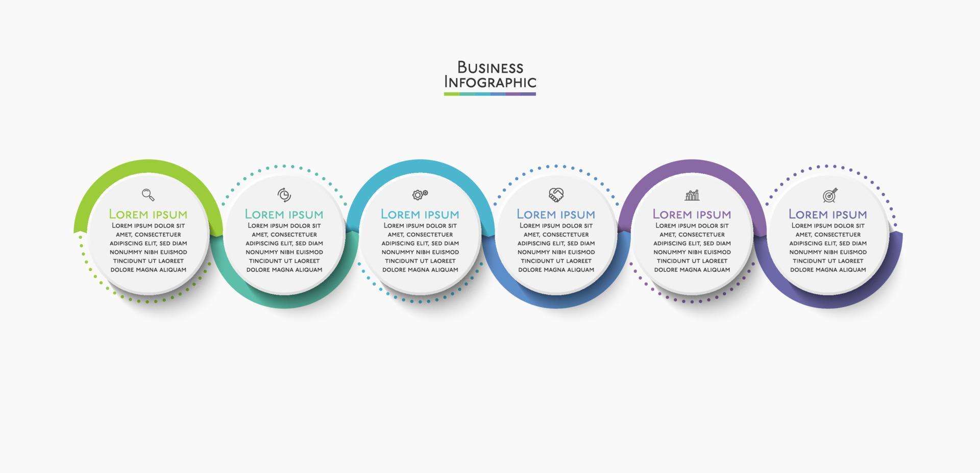 presentación plantilla de infografía empresarial vector