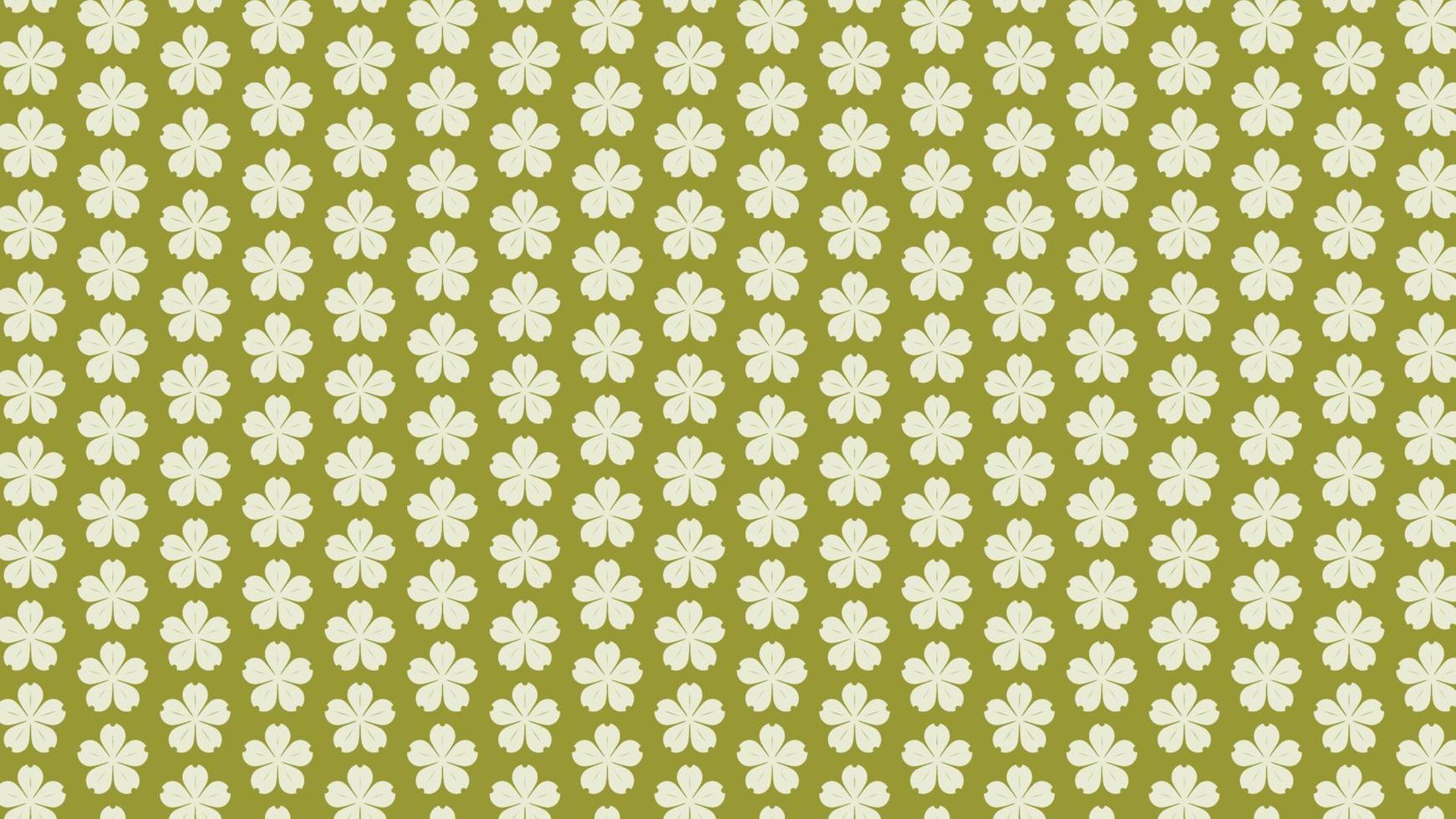 papel pintado mini flores verdes vector