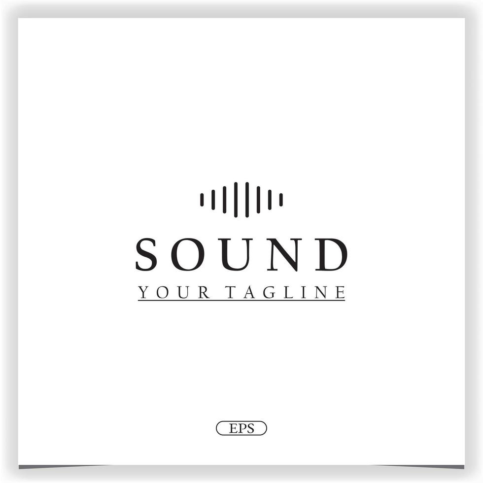 sound logo premium elegant template vector eps 10