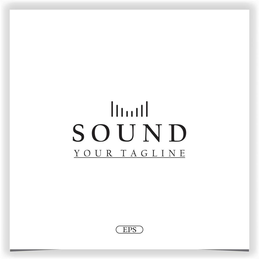 sound logo premium elegant template vector eps 10