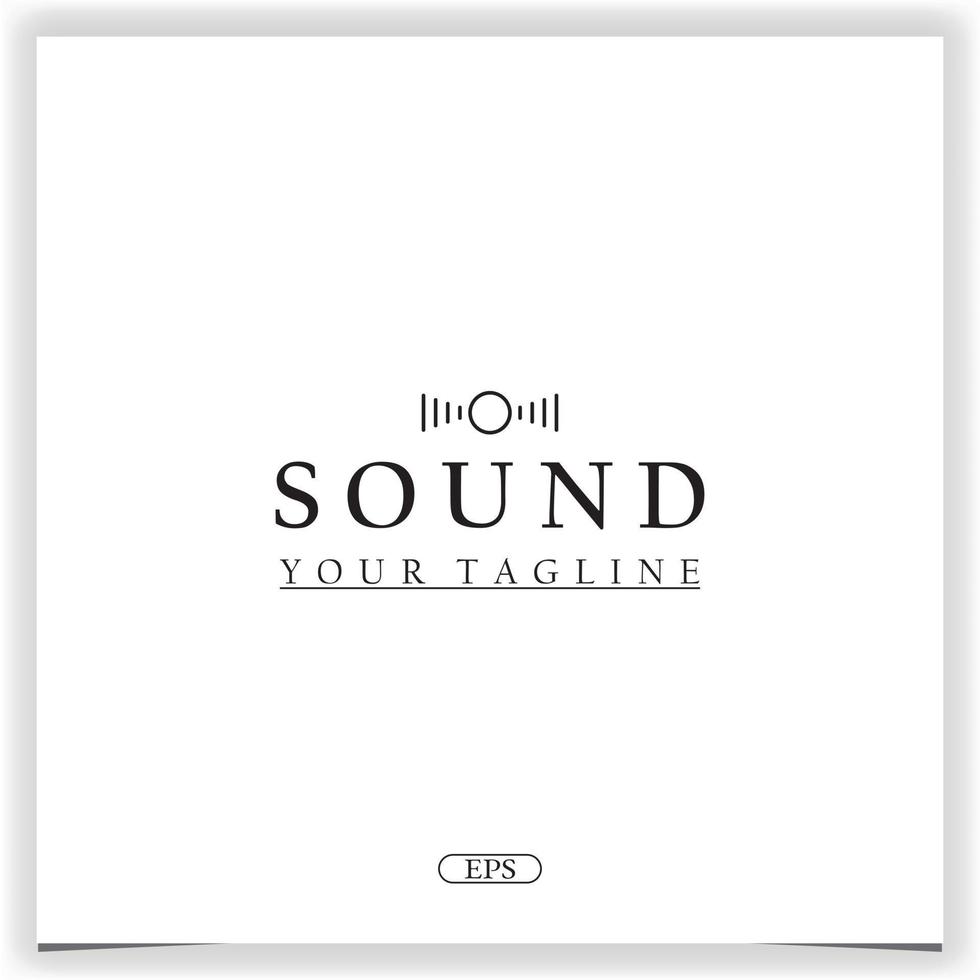 sound logo premium elegant template vector eps 10