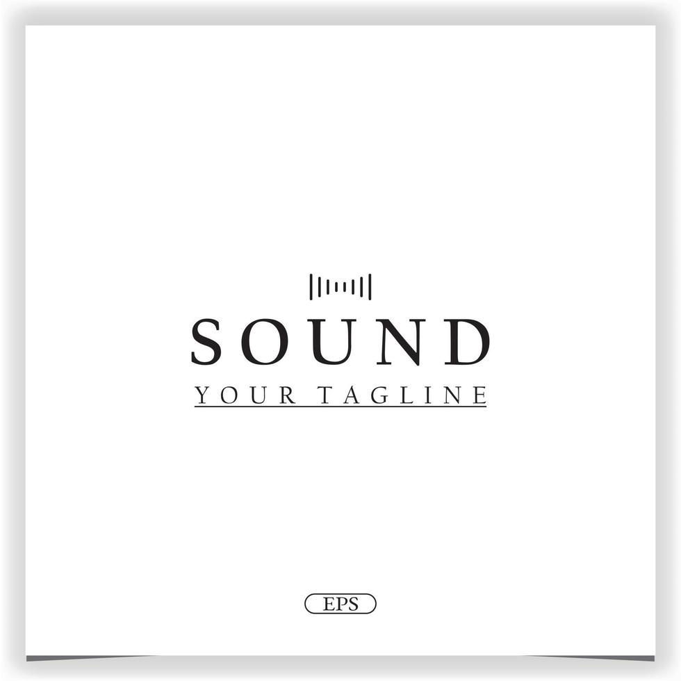 sound logo premium elegant template vector eps 10