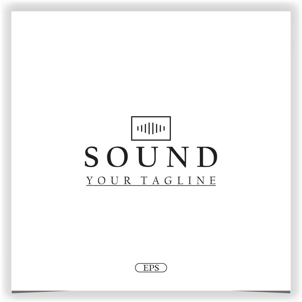 sound logo premium elegant template vector eps 10