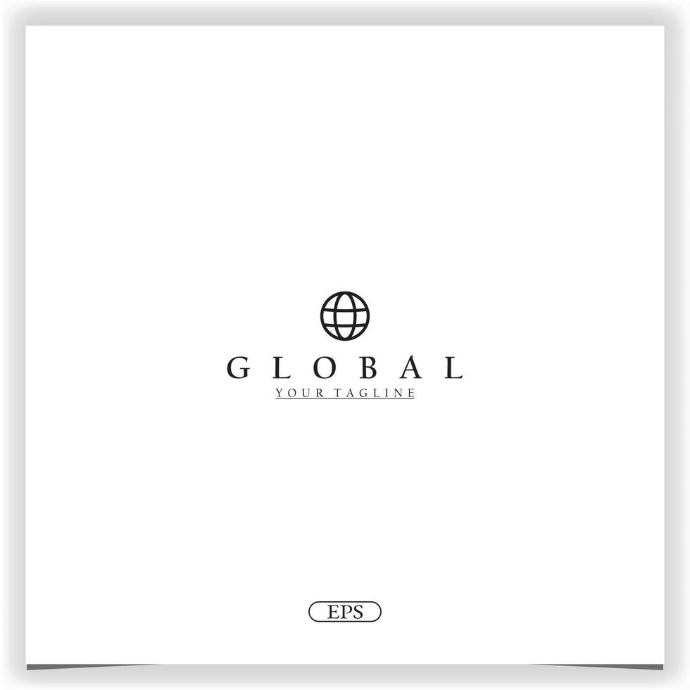 globe logo premium elegant template vector eps 10