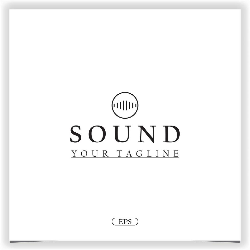 sound logo premium elegant template vector eps 10