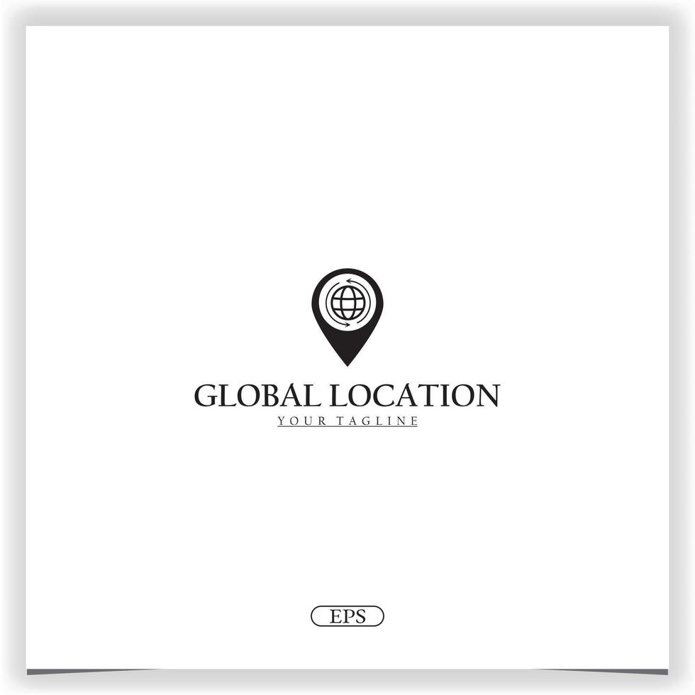 pin globe logo premium elegant template vector eps 10