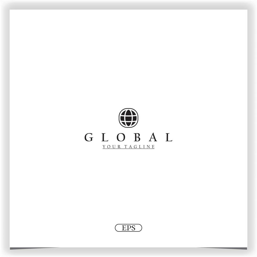 globo logo premium elegante plantilla vector eps 10