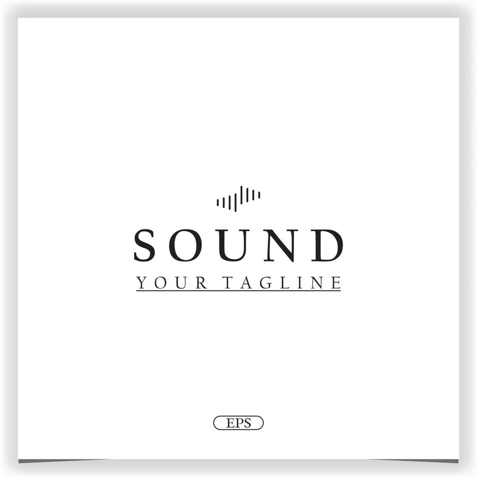 sound logo premium elegant template vector eps 10