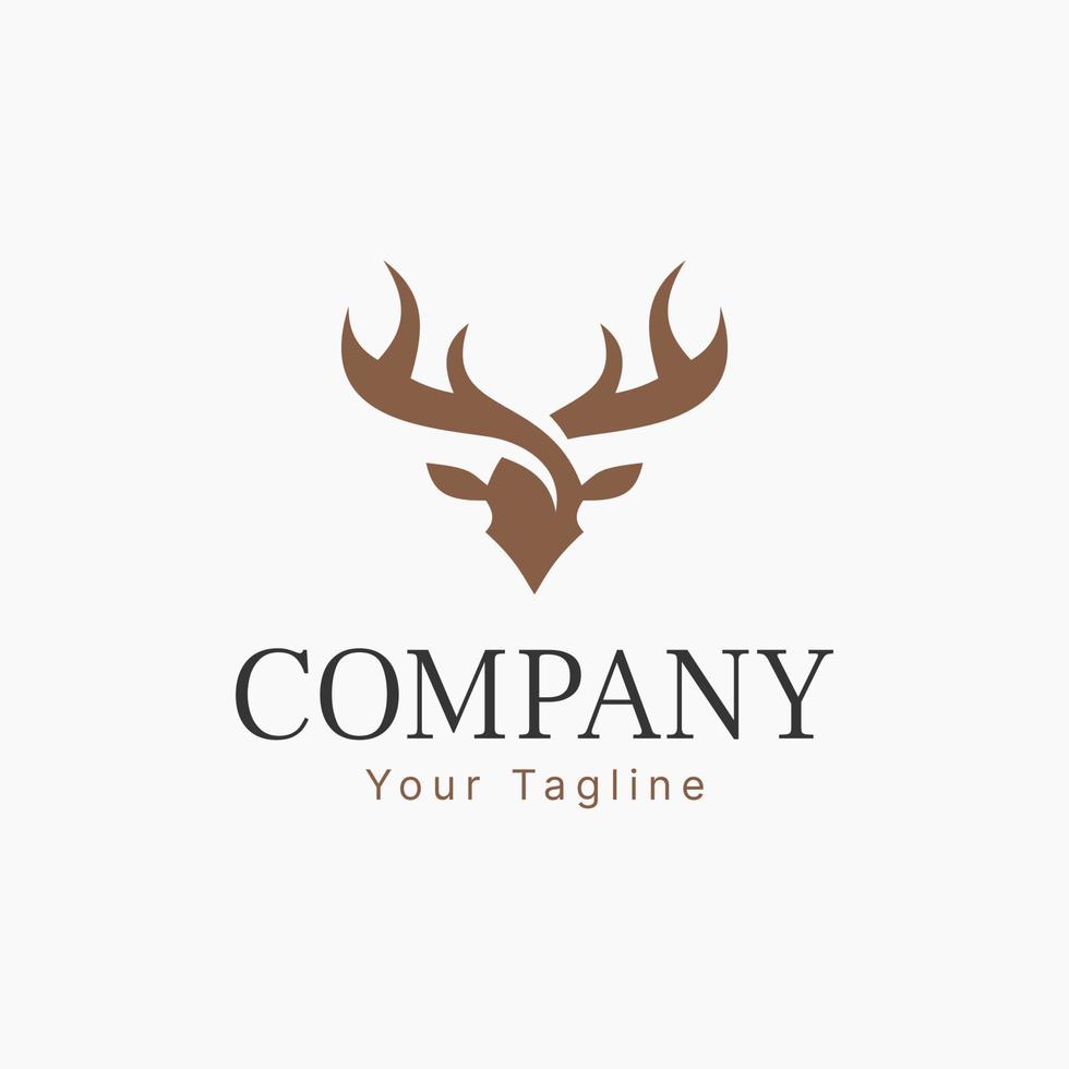 abstract deer antler logo vector