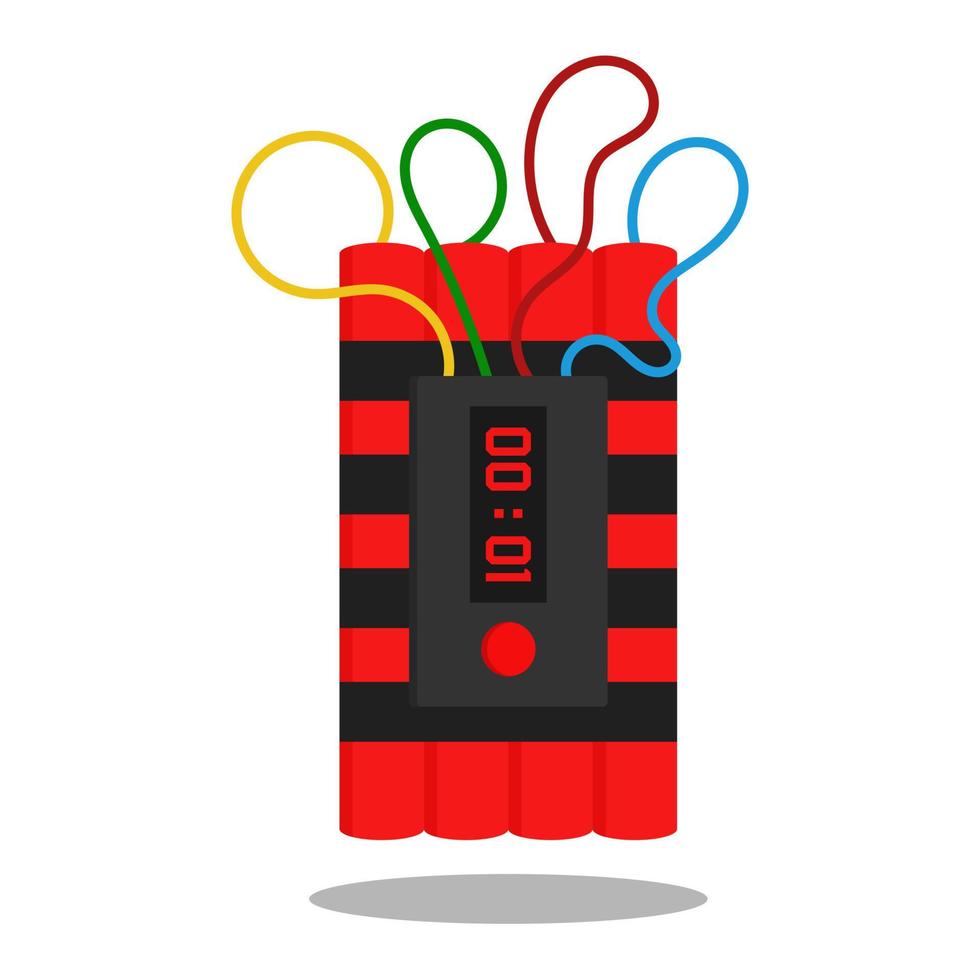 time bomb digital dynamite illustration vector