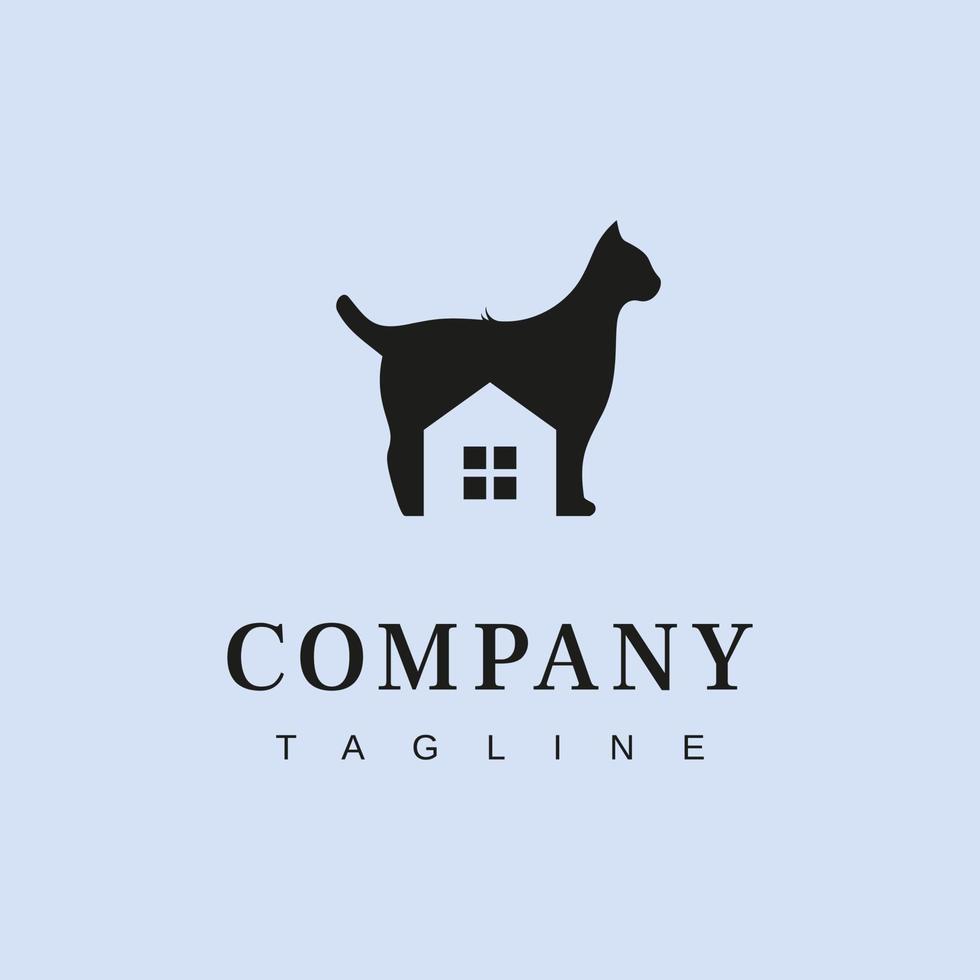 cat house logo vector