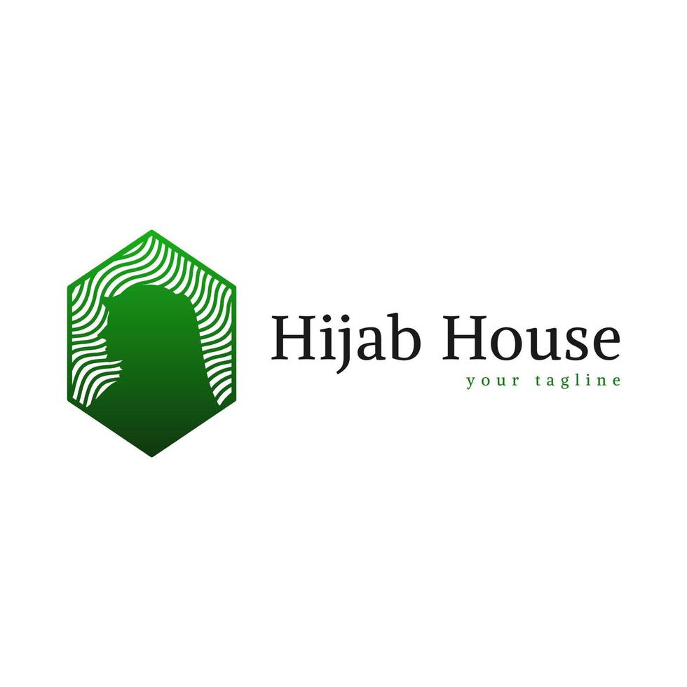 green hijab logo vector