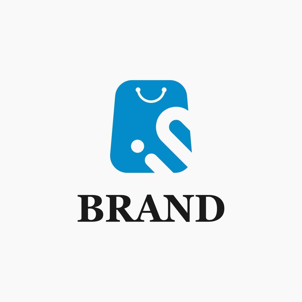 logotipo de la bolsa de la compra de la letra s vector