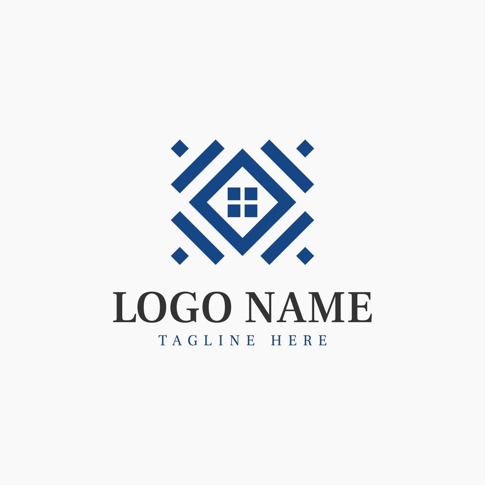abstract modern house logo vector