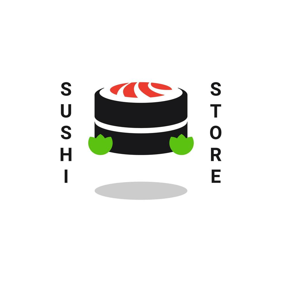 logotipo de la tienda de sushi vector