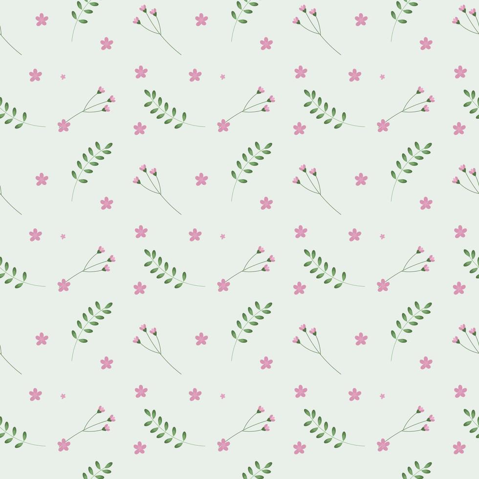 Linear pink card on a green background. Spring wedding invitation. Floral vintage seamless pattern. Modern botanical pattern. Abstract line drawing. Floral floral design. Vector art illustration.