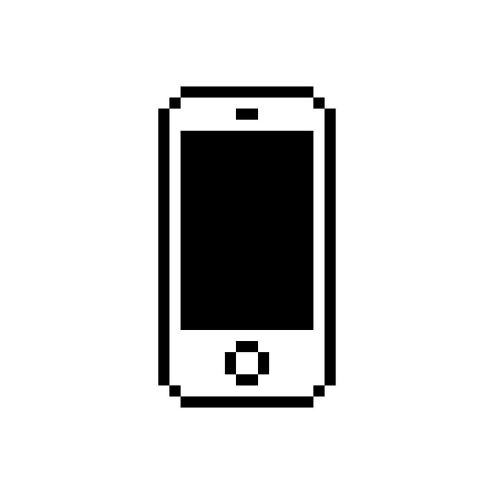 smartphone icon pixel art vector