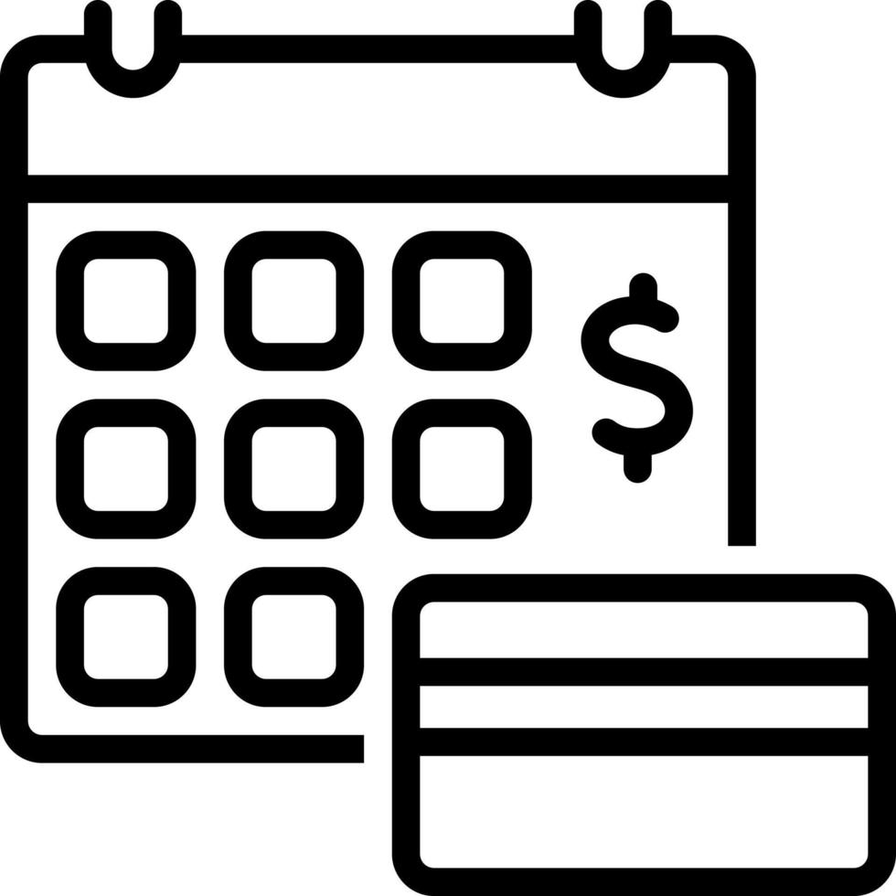 line icon for payday vector