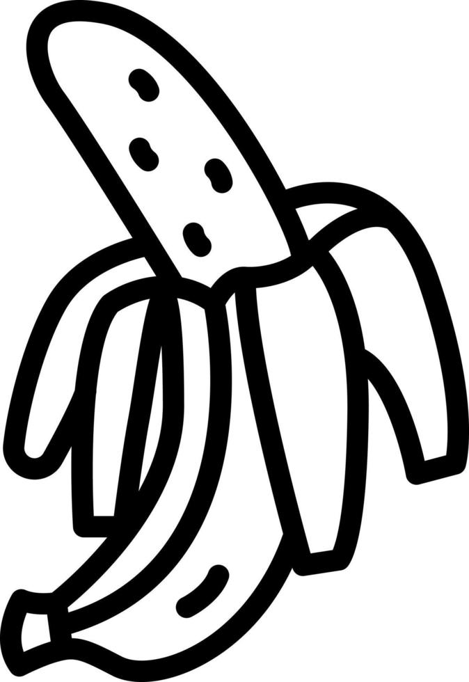 line icon for banana vector