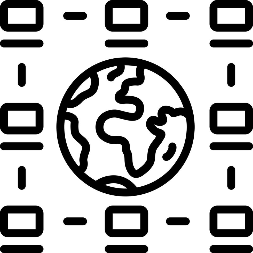 line icon for networking vector