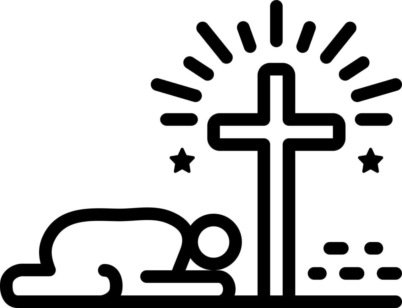 icono de línea para el pecado vector