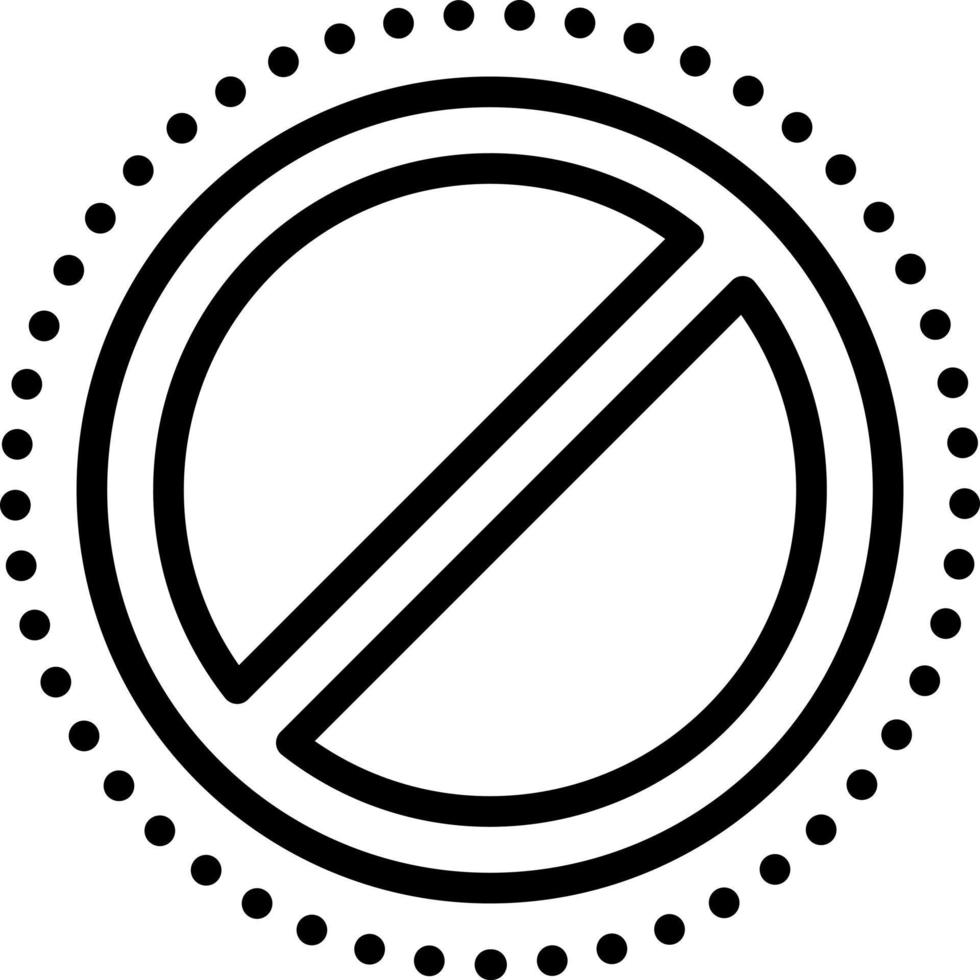 line icon for stopped vector