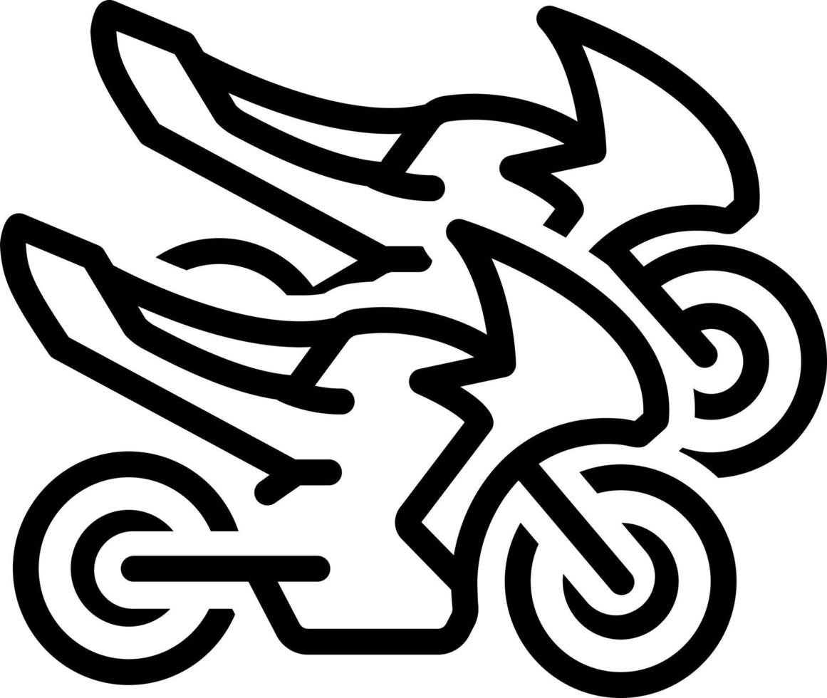 icono de línea para motocicletas vector