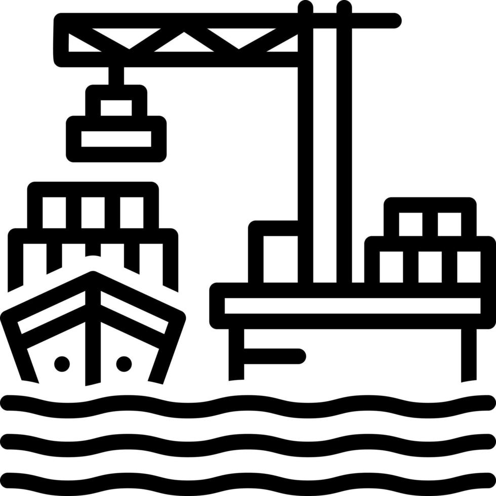 line icon for ports vector