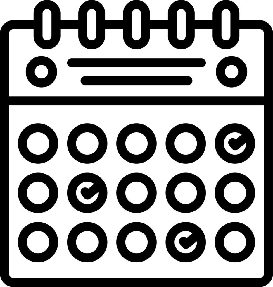 line icon for scheduled vector
