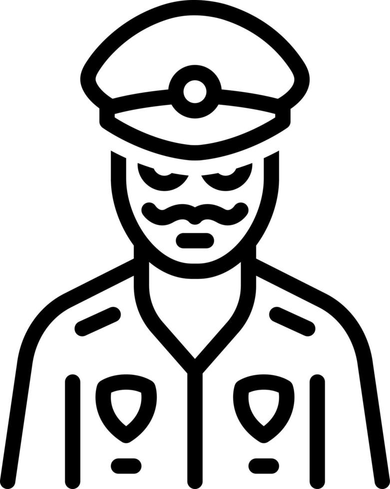 icono de línea para policía vector