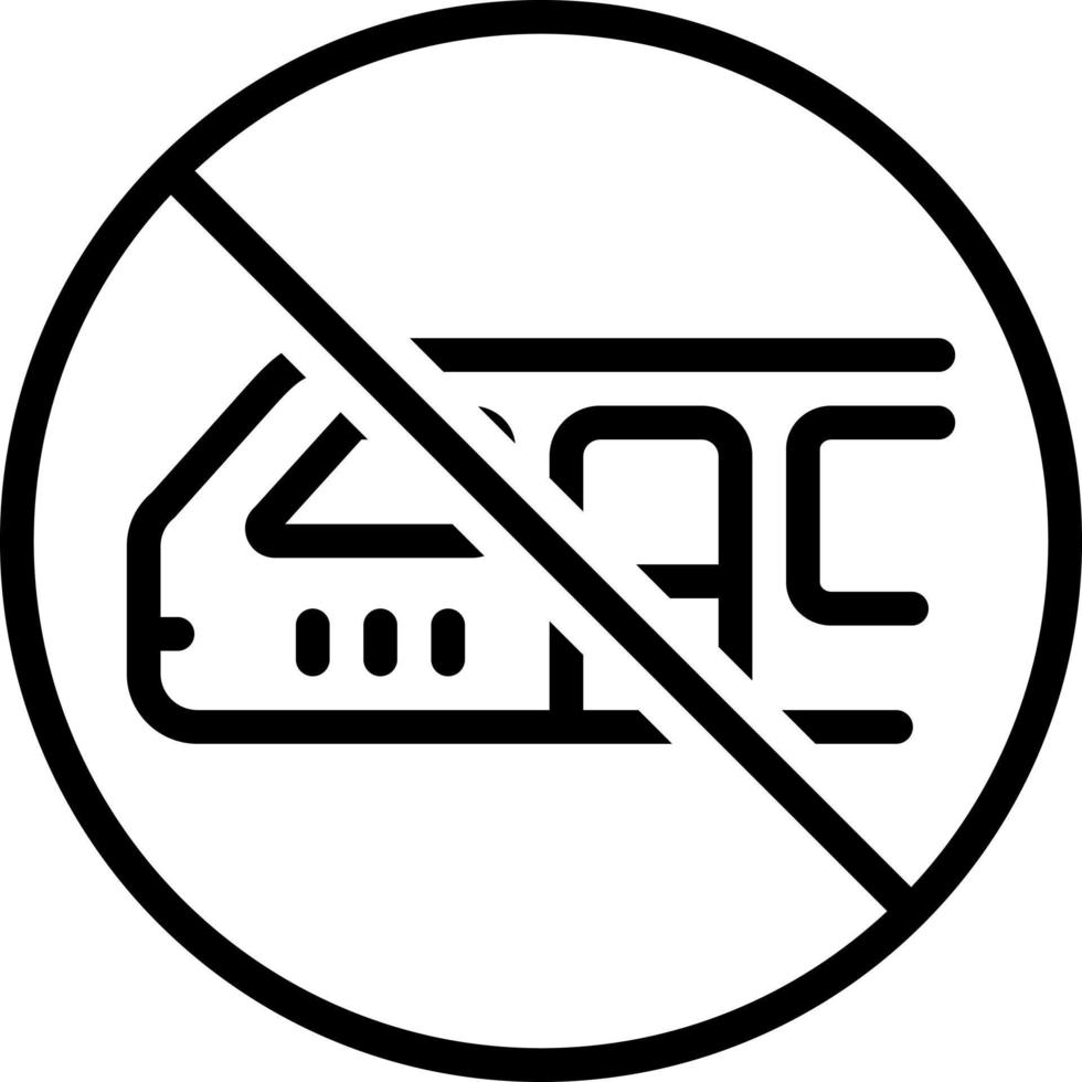 line icon for cancelled vector