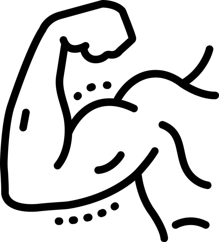 line icon for muscle vector