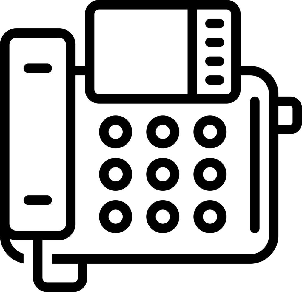 icono de línea para voip vector