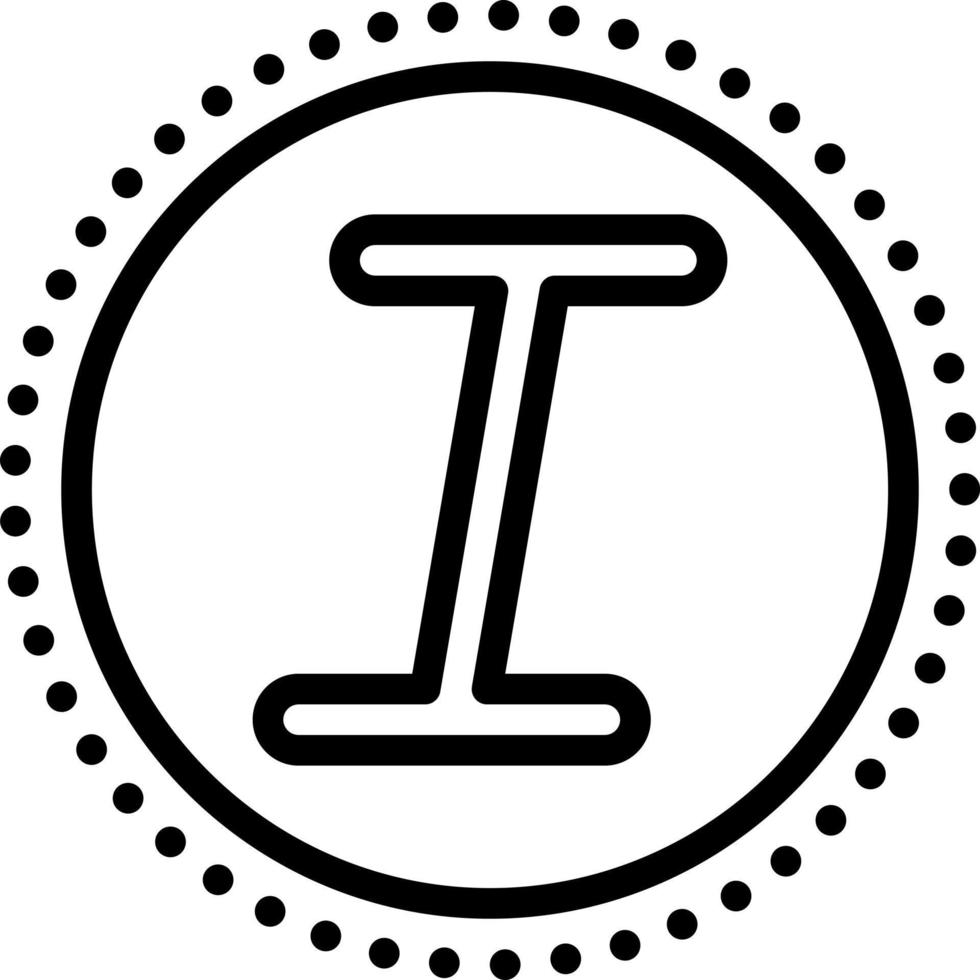 line icon foritalic vector