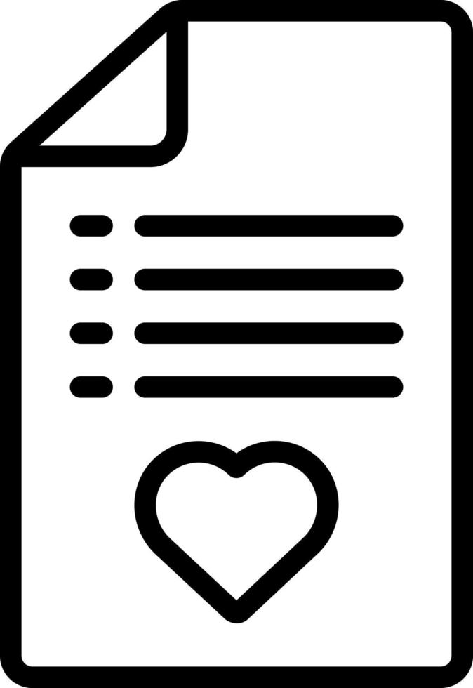line icon for wishlist vector
