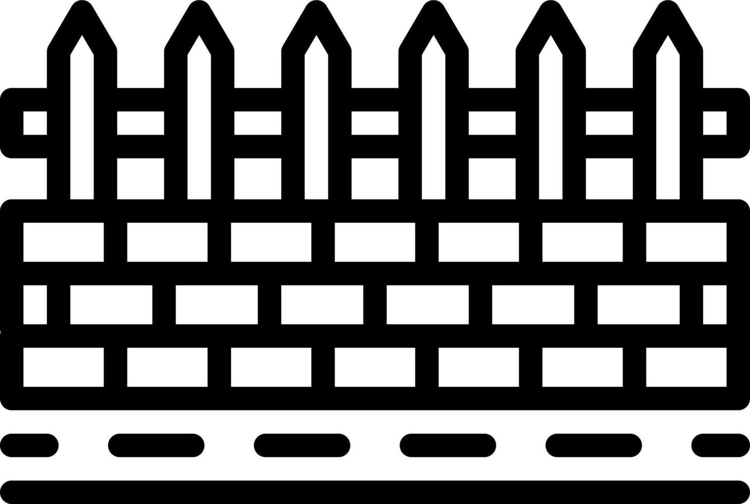 line icon for boundary vector
