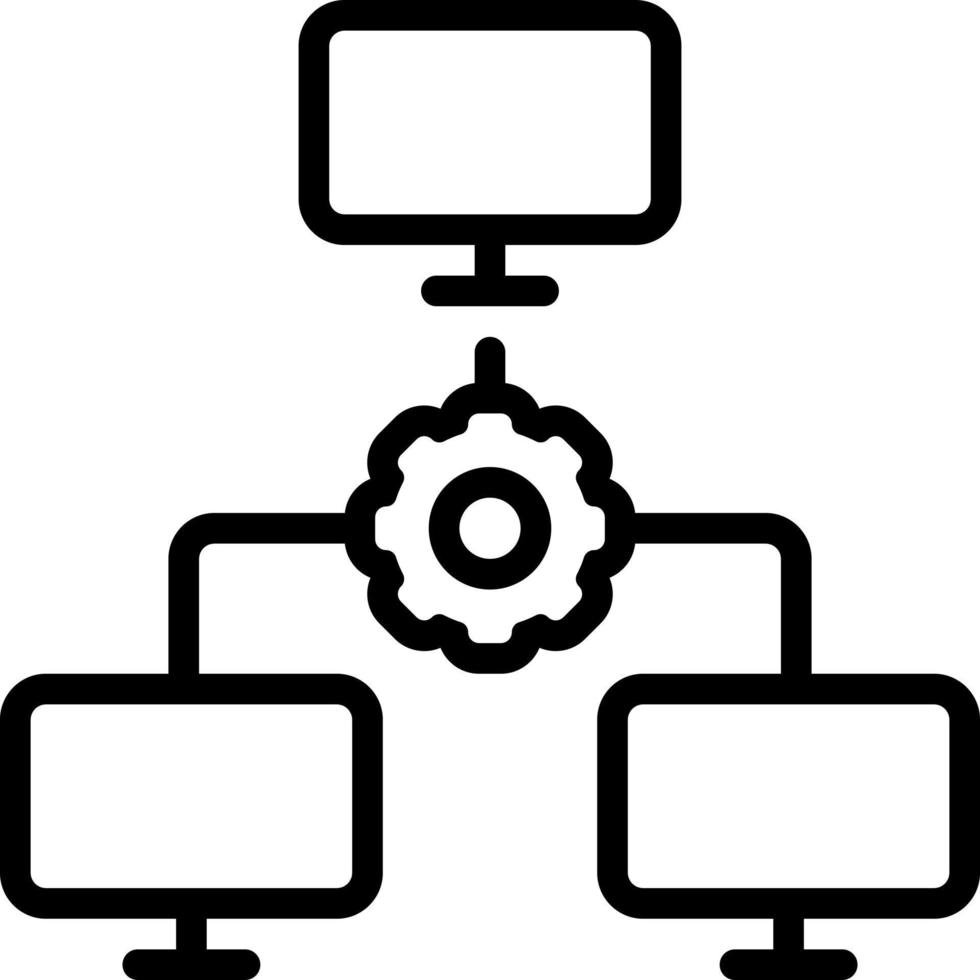 line icon for lan vector