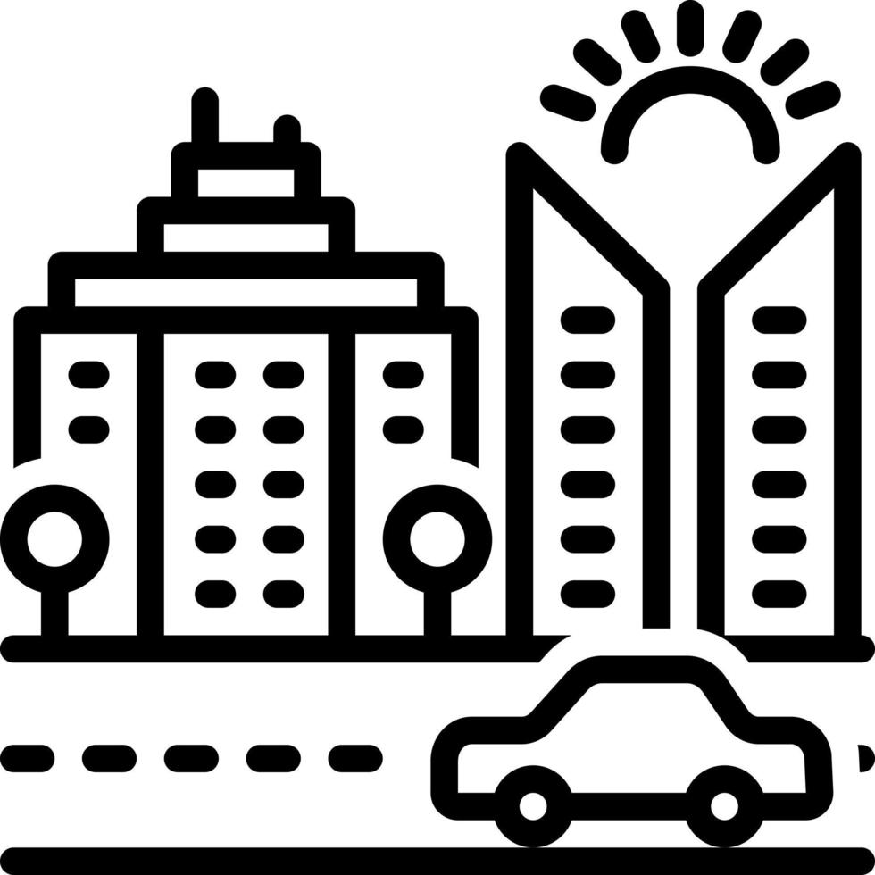 icono de línea para ciudades vector