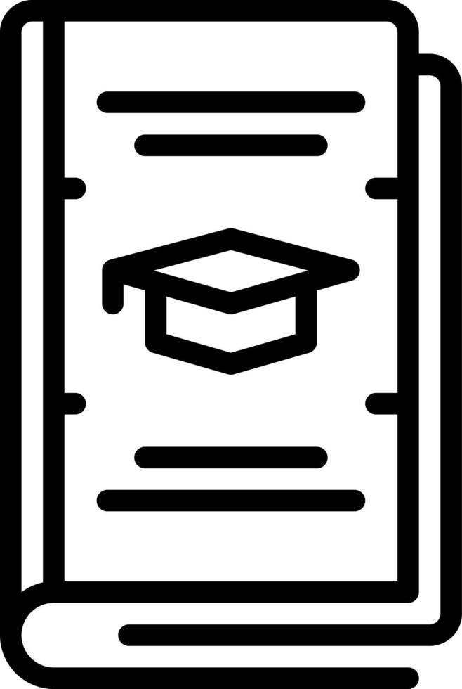 line icon for thesis vector