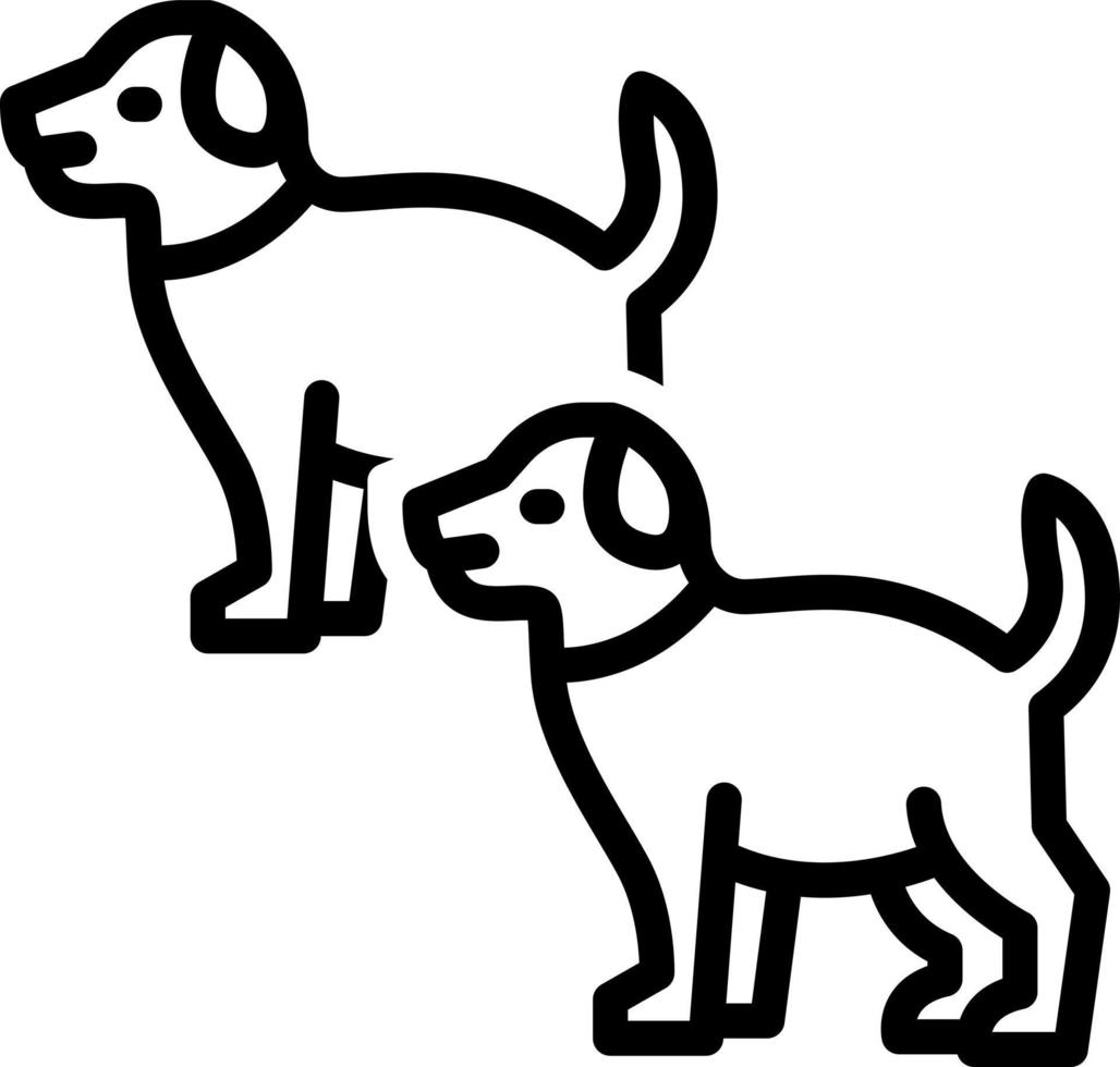 line icon for dogs vector