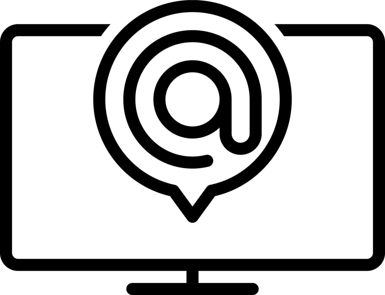 line icon for mentioned vector
