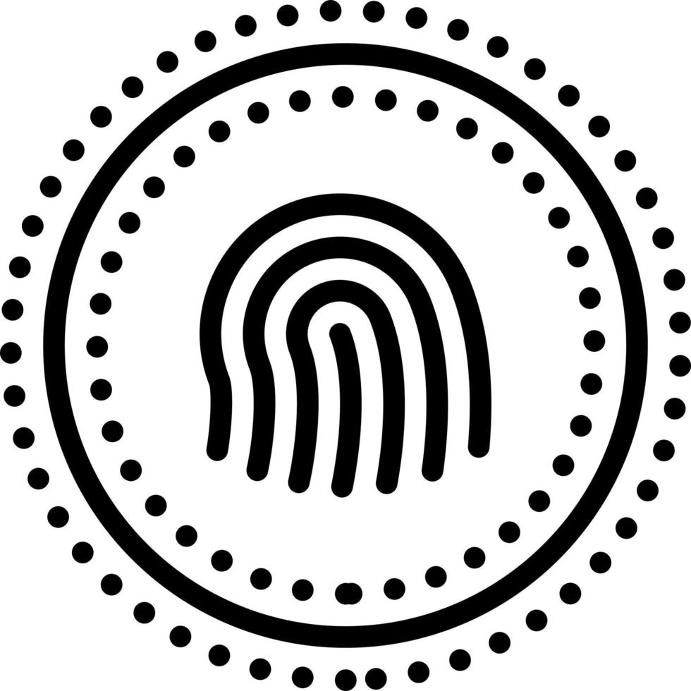 line icon for finger print vector