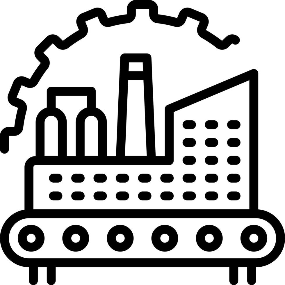 line icon for manufacturing vector