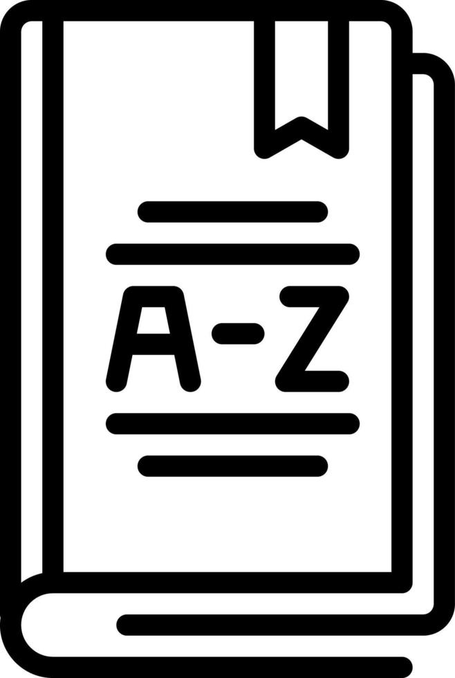 line icon for dictionaries vector