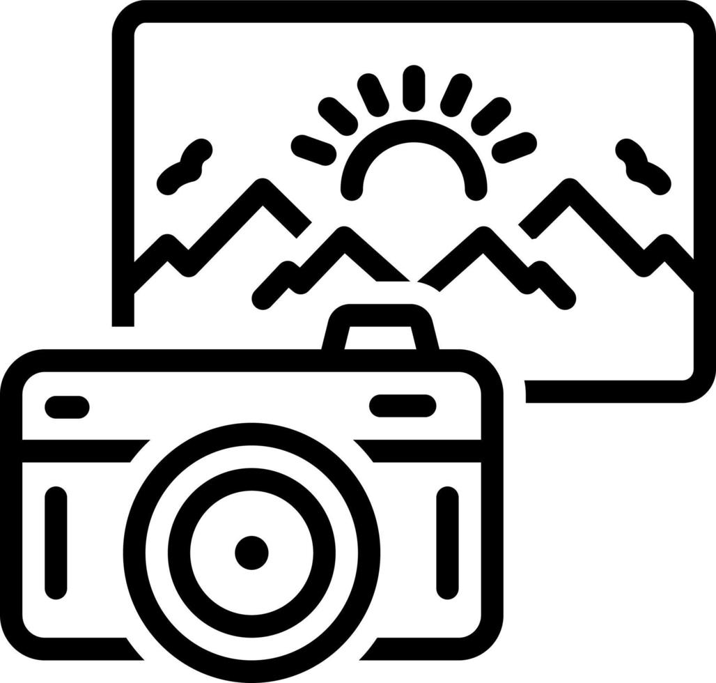 icono de línea para fotografía vector