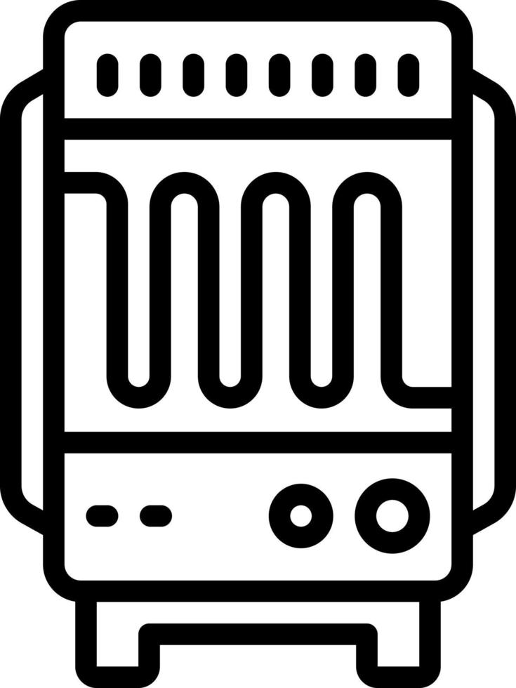 line icon for heater vector